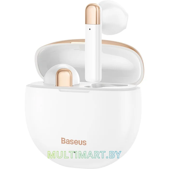 Наушники Baseus Encok W2 (белый/золотистый)